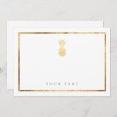 金ゴールドPineapple挿入カード 招待状 (正面/裏面)