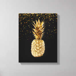 金ゴールドPineapple Canvas Print キャンバスプリント