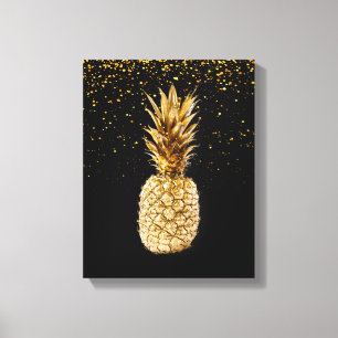 金ゴールドPineapple Canvas Print キャンバスプリント