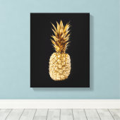 金ゴールドPineapple Canvas Print キャンバスプリント (インサイチュ (ウッドフロア))