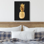 金ゴールドPineapple Canvas Print キャンバスプリント (インサイチュ (寝室))