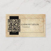 金ゴールドQRコードコンサルタモダンント 名刺 (正面)
