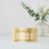 金ゴールドqrコード事業ロゴロイヤリティカード ロイヤリティカード (スタンド正面)