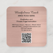 *~*金ゴールドQRコード星型グリッター蝶神秘体 スクエア名刺 (裏面)