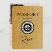 金ゴールドReno Passport日付の保存 セーブザデート (正面/裏面)
