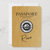金ゴールドReno Passport日付の保存 セーブザデート (正面)