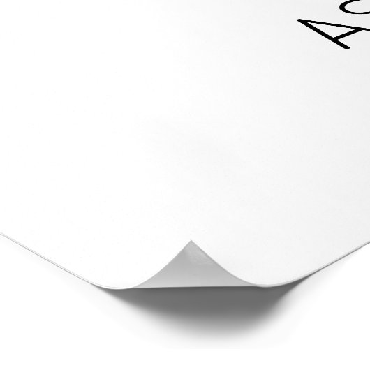 金ゴールドsipホレー婚約パーティウェルカムサイン ポスター (角)