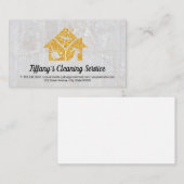 金ゴールドSparkleクリーニングサービスアイコン 名刺 (正面/裏面)