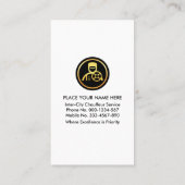 金ゴールドSpotlight On Chauffeurドライバ 名刺 (裏面)