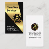金ゴールドSpotlight On Chauffeurドライバ 名刺 (正面/裏面)