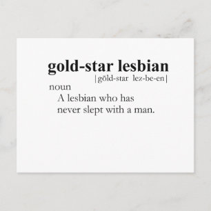 金ゴールドSTAR LESBIAN (定義) ポストカード