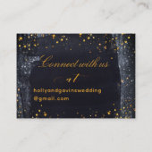 金ゴールドStarry Night結婚のオンラインRSVPカード コーリングカード (裏面)