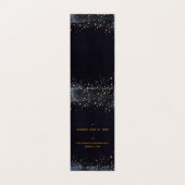 金ゴールドStarry Night結婚のオンラインRSVP折り畳みカード 名刺 (内部フラット)