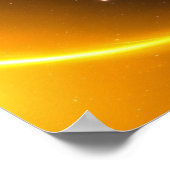 金ゴールドStarscapeポスター ポスター (角)