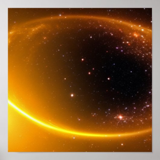 金ゴールドStarscapeポスター ポスター (正面)