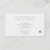 *~*金ゴールドSun Rays Meditation Lotus Pose Man 名刺 (裏面)