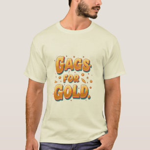 金ゴールドTシャツ用ギャグ – 笑わされるデザインComed Tシャツ