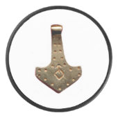 金ゴールドThorハンマーホワイトホッケーパック アイスホッケーパック (正面)