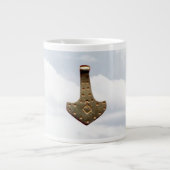 金ゴールドThor Hammer雲ジャンボマグ ジャンボコーヒーマグカップ (正面)