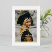 金ゴールドThru Foil縁ど発表を参照 箔招待状 (立ち正面)