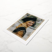 金ゴールドThru Foil縁ど発表を参照 箔招待状 (回転した状態)