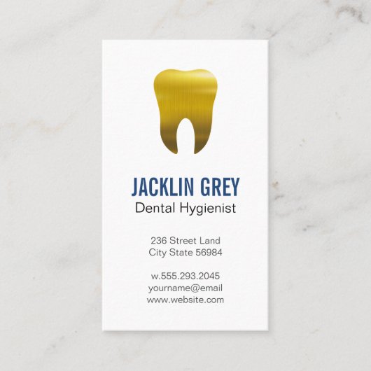 金ゴールドToothロゴ 名刺 (正面)