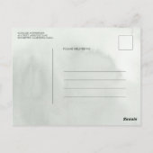 金ゴールドTouchグリーンリーロマンチック日付を保存 ポストカード (裏面)