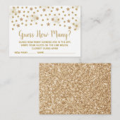 金ゴールドTwinkleスターはシャワーゲームの数を推測 エンクロージャーカード (正面/裏面)