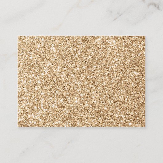 金ゴールドTwinkle Starベビーシャワー予約リクエスト エンクロージャーカード (裏面)