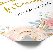 金ゴールドtwinkle twinkleありがとうご来ざいま ポスター (角)