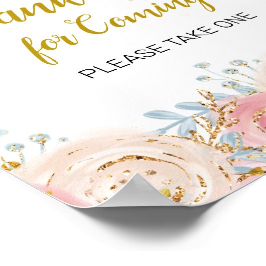 金ゴールドtwinkle twinkleありがとうご来ざいま ポスター (角)