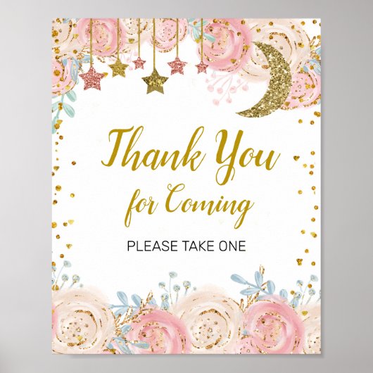 金ゴールドtwinkle twinkleありがとうご来ざいま ポスター (正面)