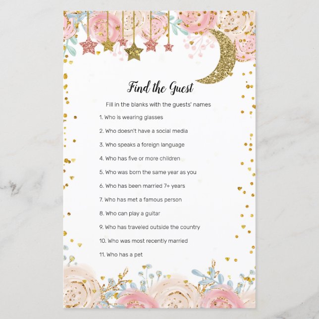 金ゴールドtwinkle twinkleゲストゲームを見つける (正面)