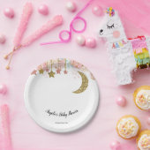 金ゴールドtwinkle twinkleベビーを表示パーティー紙プレート ペーパープレート (パーティー)