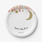 金ゴールドtwinkle twinkleベビーを表示パーティー紙プレート ペーパープレート (正面)