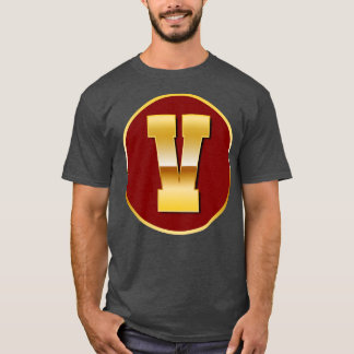 金ゴールドV Tシャツ