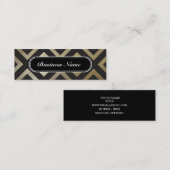 金シックで写実的な正方形パターン スキニー名刺 (正面/裏面)