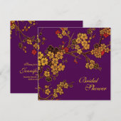 金シャワー-ブライダルシャワーの招待 招待状 (正面/裏面)