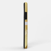 金シンプルエレガント金と白の渦巻き旋回、モノグラム Case-Mate iPhoneケース (裏面/右)