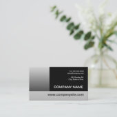 金シンプル属の黒銀 名刺 (スタンド正面)