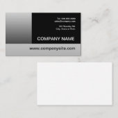 金シンプル属の黒銀 名刺 (正面/裏面)