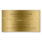 金シンプル属ミニマル金ゴールド背景 マグネット名刺 (正面)