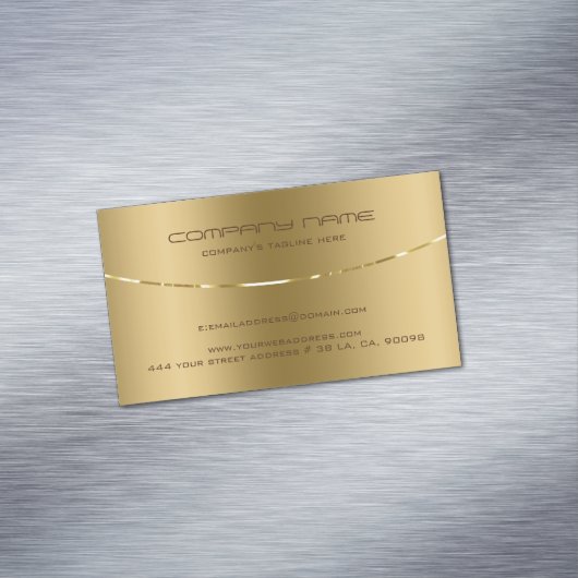 金シンプル属ミニマル金ゴールド背景 マグネット名刺 (インサイチュ)