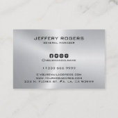 金シンプル属銀組織 名刺 (裏面)