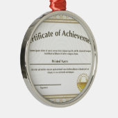 金シールが付いている証明書 メタルオーナメント (右)