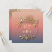 金スタイリッシュのメタリック光沢のあるフレーム最高のの希望 カード (正面/裏面インサイチュ)