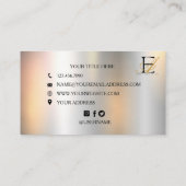 金スタイリッシュフェイクユニーク属エレガント銀 名刺 (裏面)