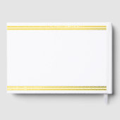 金スタイリッシュ箔セントパトリックの日の赤ちゃんシャワー ゲストブック (裏面)