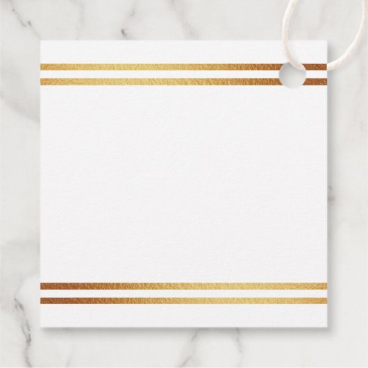 金スタイリッシュ箔セントパトリックの日の赤ちゃんシャワー フェイバータグ (裏面)