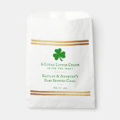 金スタイリッシュ箔セントパトリックの日の赤ちゃんシャワー フェイバーバッグ (正面)